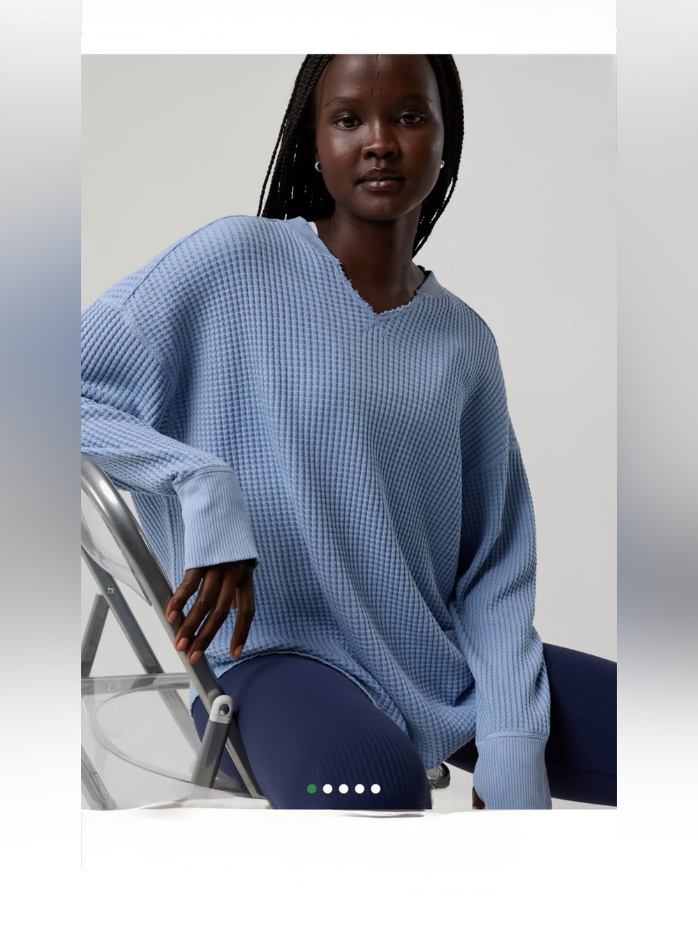 Aerie Waffle Knit Long Sleeve Top - NWT - XS (Oversized Fit)